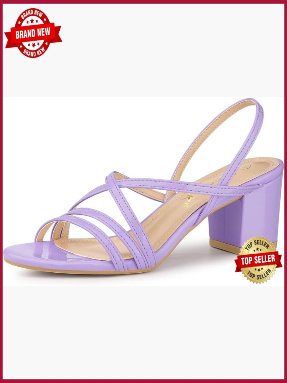 Slingback Block Heel Sandals - Strappy Slide Chunky Heels